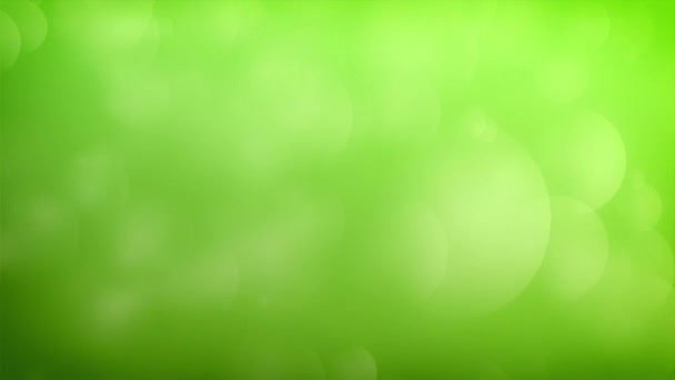 Groene bokeh animatie — Stockvideo