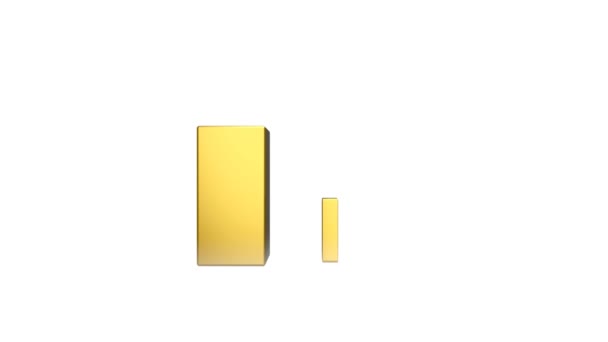 Gold bar and green arrow, financial growth — Stock Video