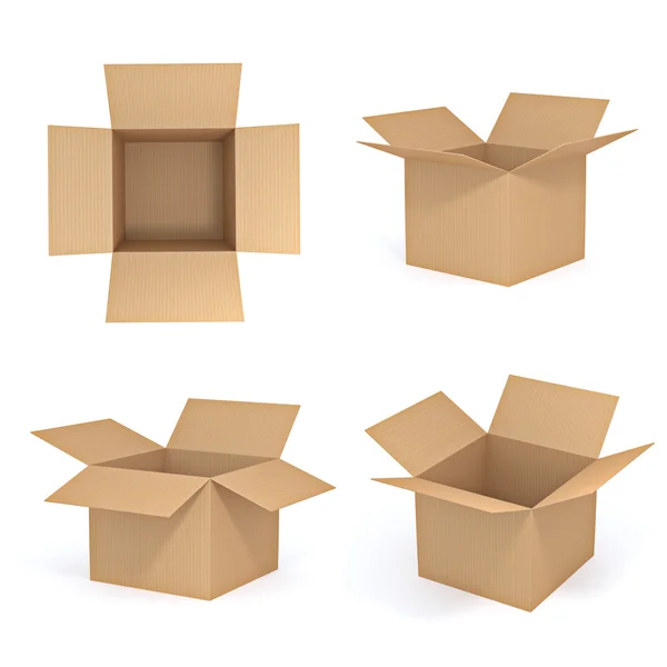 Set scatola di cartone marrone — Foto Stock