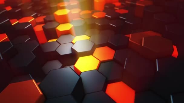 Abstrato Fundo Geométrico Hexagonal Padrão Animado — Vídeo de Stock