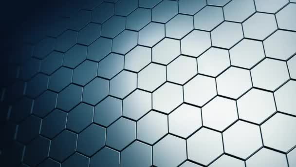 Abstracte Hexagonale Geometrische Achtergrond Geanimeerd Patroon — Stockvideo