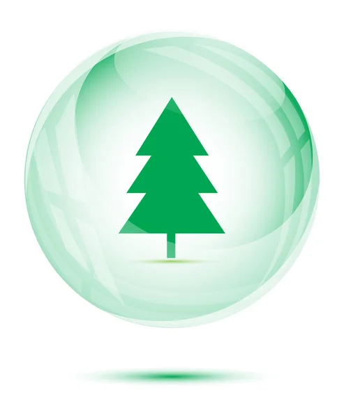 Δέντρο στο πράσινο γυαλί — Διανυσματικό Αρχείο