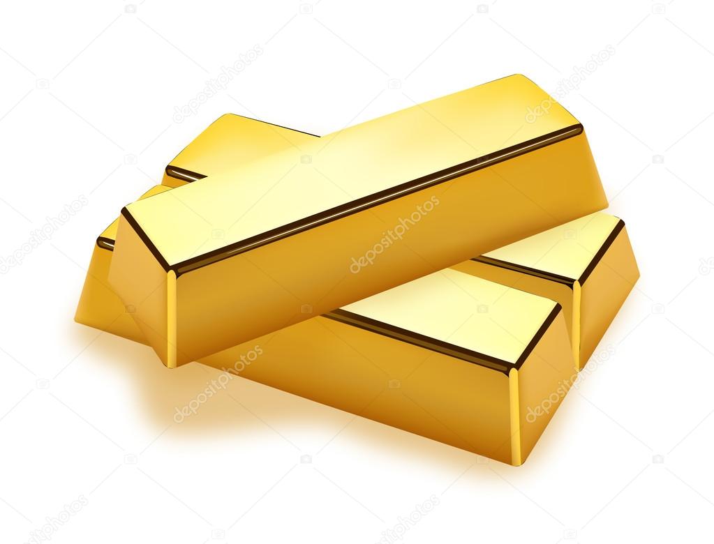 Realistic gold bars
