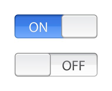 On Off switch slide button clipart