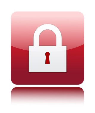 anahtar deliği simgesi üzerinde kırmızı ile kilitlemek