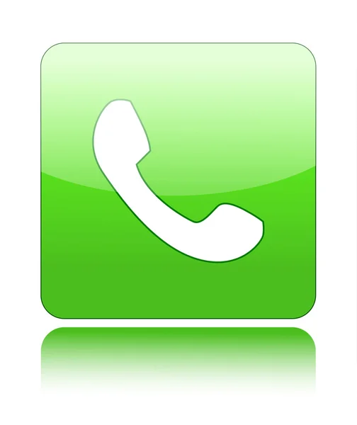 Assinatura de telefone em verde — Vetor de Stock