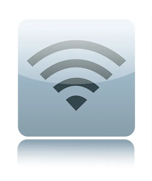 Gris brillante inalámbrico o wifi — Vector de stock