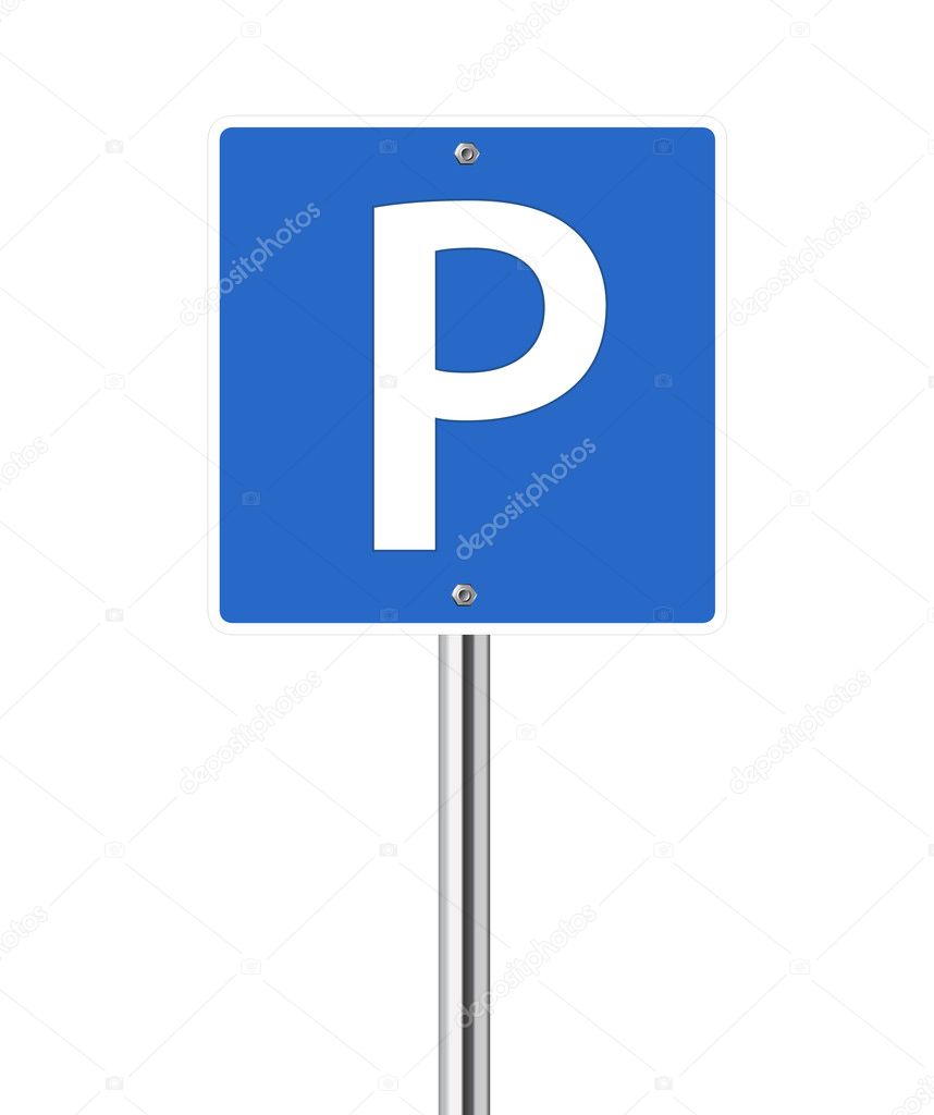 Parking place sign