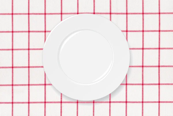 Red and white tablecloth — Stock Photo, Image