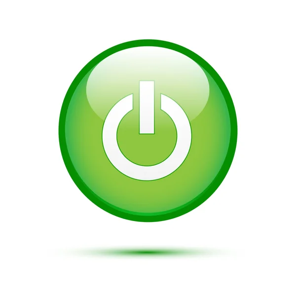 Bouton vert brillant — Image vectorielle