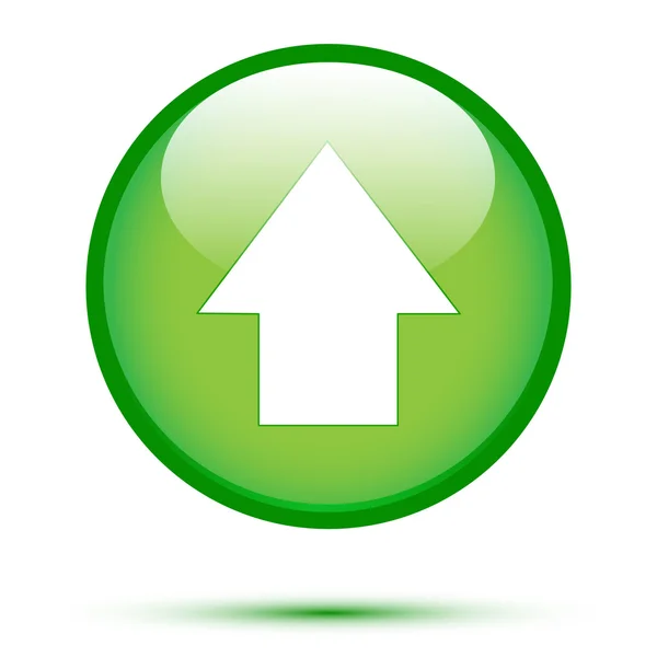 Arrow up on green — Stock Vector