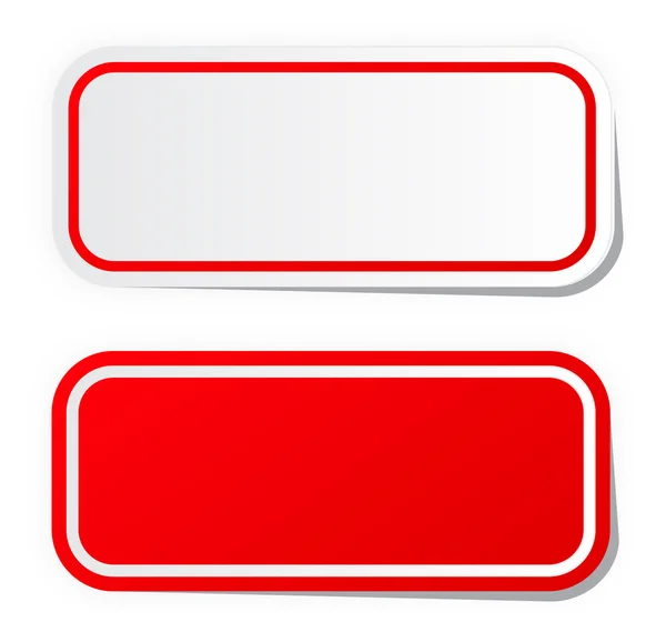 Lege rode sticker — Stockvector
