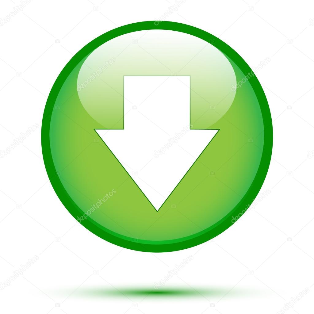Flecha hacia abajo en verde stock vector by pockygallery 13203667