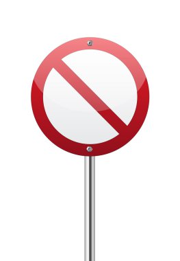 Red forbidden traffic sign clipart