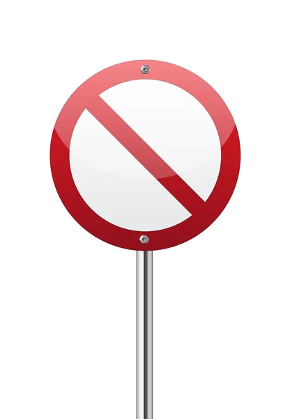 Panneau rouge interdit de circulation — Image vectorielle