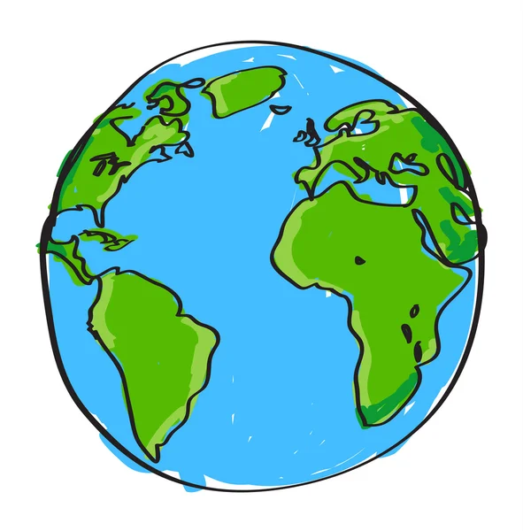 Hand drawn earth — Stock Vector