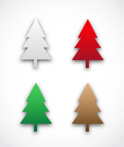 Conjunto de árbol de Navidad — Vector de stock