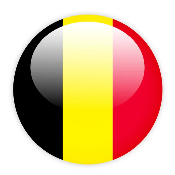 Belgium flag button — Stock Vector