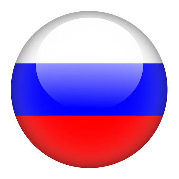 Rusland vlag knop — Stockvector