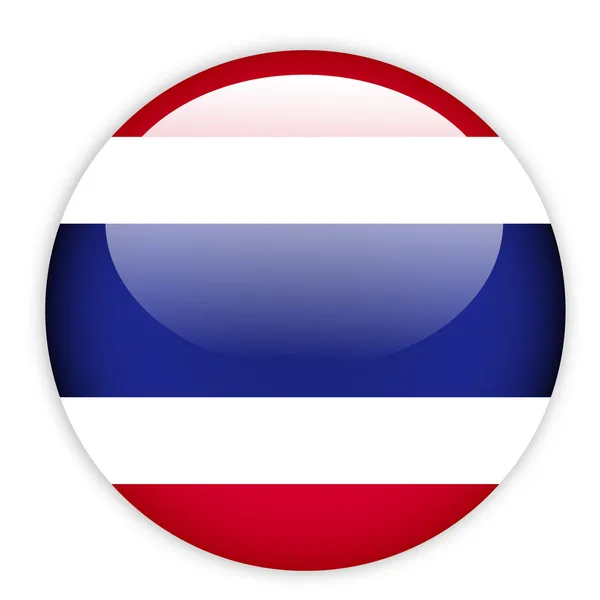 Tailândia bandeira botão — Vetor de Stock