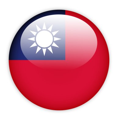 Taiwan flag button clipart