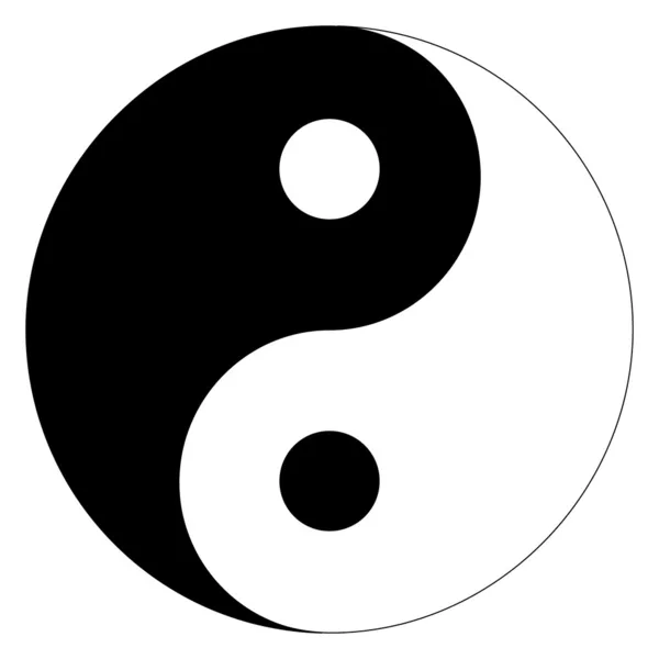 Yin yang teken — Stockvector