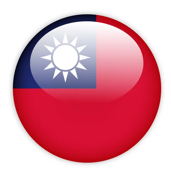 Taiwan flag button — Stock Vector