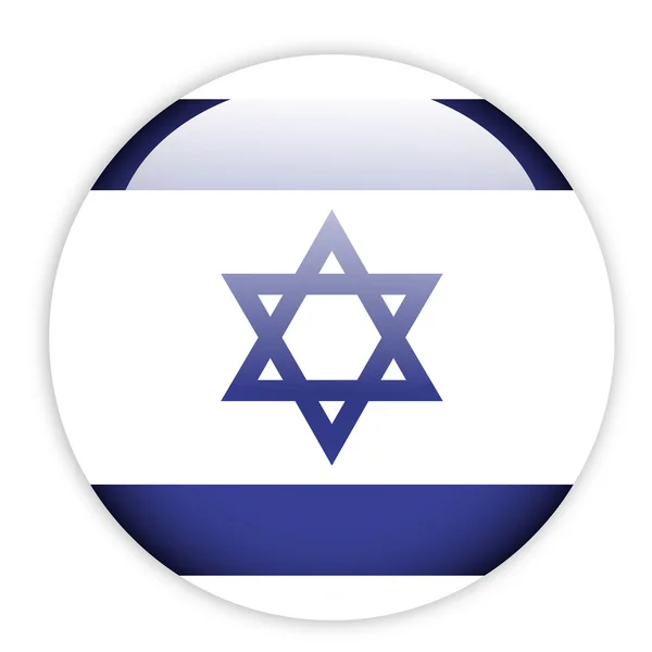 Pulsante bandiera israeliana — Vettoriale Stock