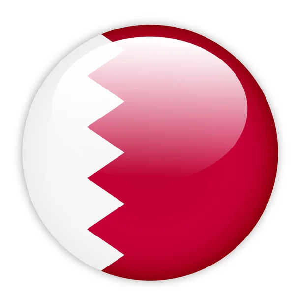 Bahrain flag button — Stock Vector