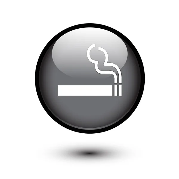 Smoking sign on black — Stock Vector