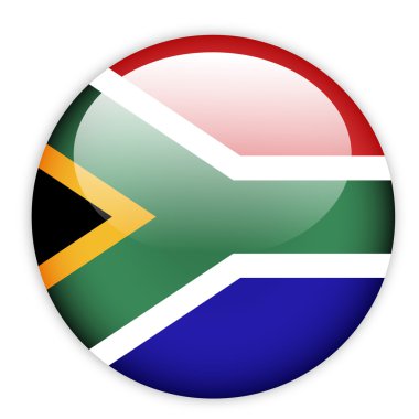 South Africa flag button clipart