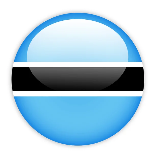 Botswana botón de bandera — Vector de stock