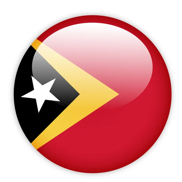 Východního Timoru vlajka tlačítko — Stockový vektor