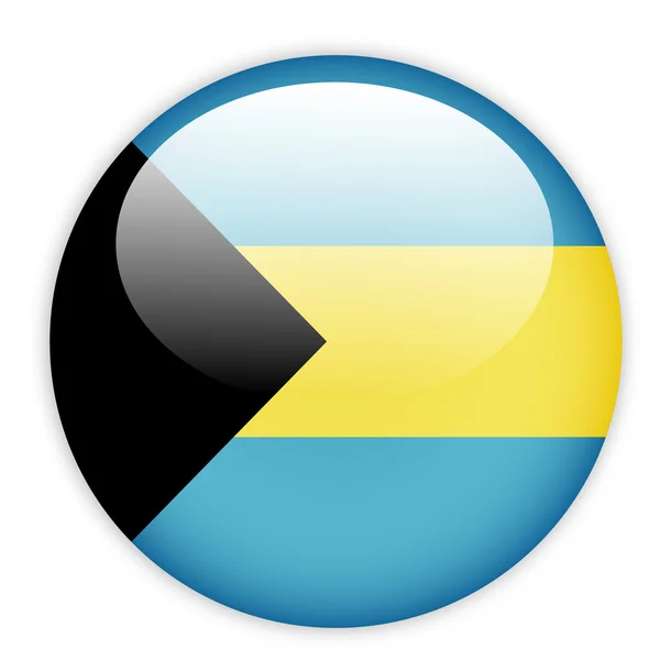 Bahamas flag button — Stock Vector