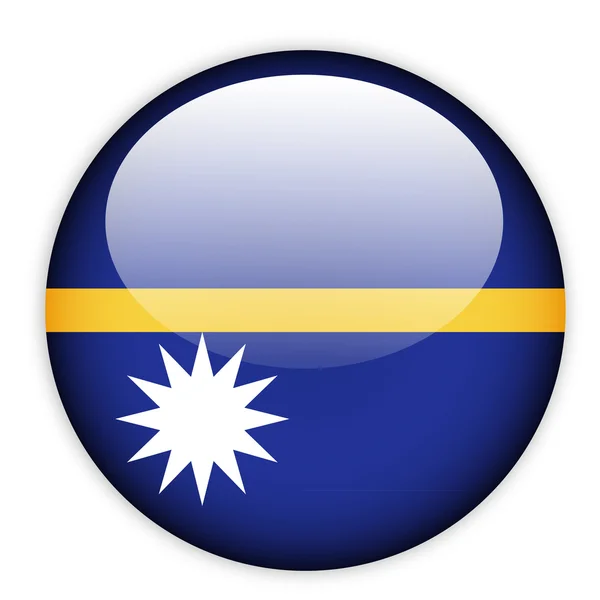 ナウルの旗ボタン — ストックベクタ