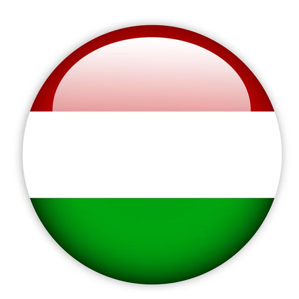 Tlačítko příznak Maďarsko — Stockový vektor