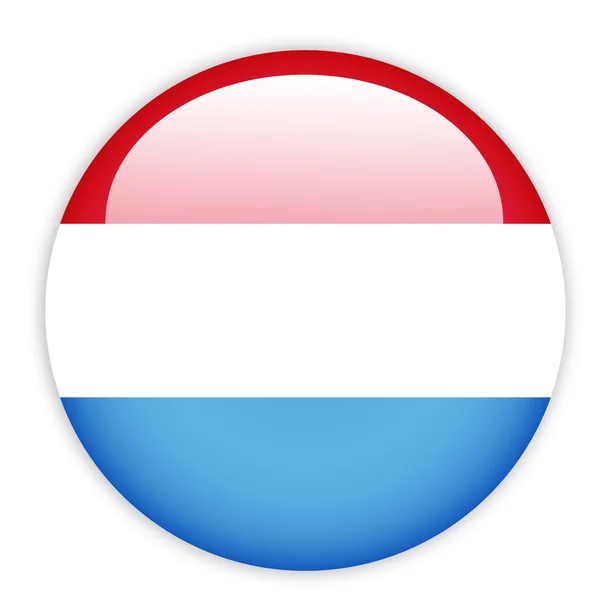 Luxembourg flag button — Stock Vector