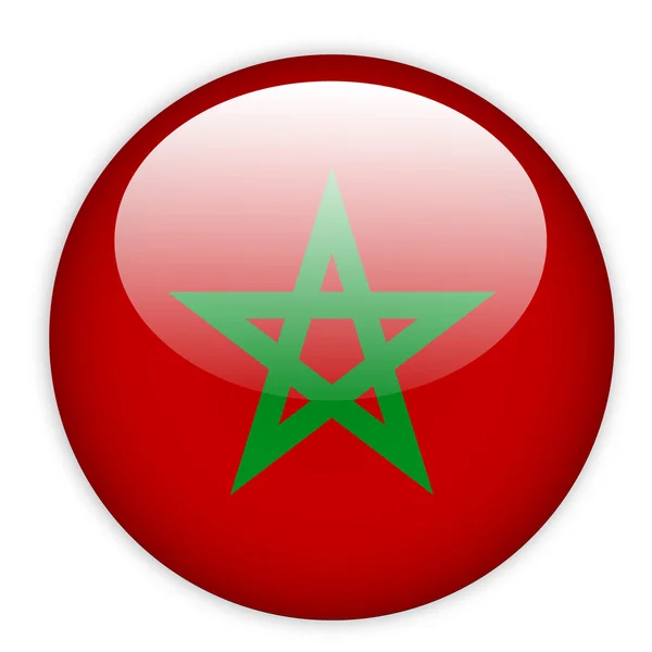 Botão bandeira marroquina —  Vetores de Stock
