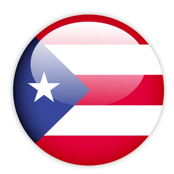 Botón bandera de Puerto Rico — Archivo Imágenes Vectoriales