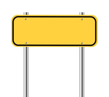 boş sarı trafik işaretleri