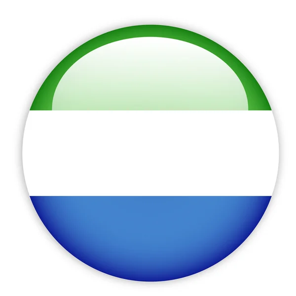 Sierra Leone flag button — Stock Vector