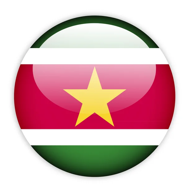 Suriname flag button — Stock Vector