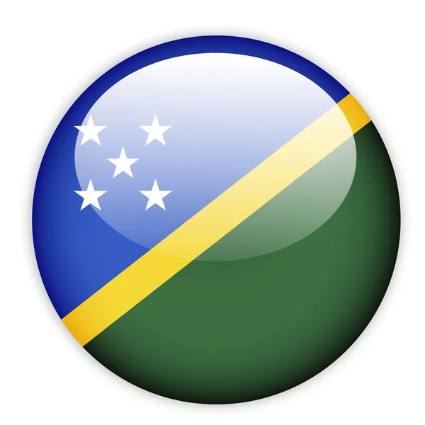 ソロモン諸島の旗ボタン — ストックベクタ