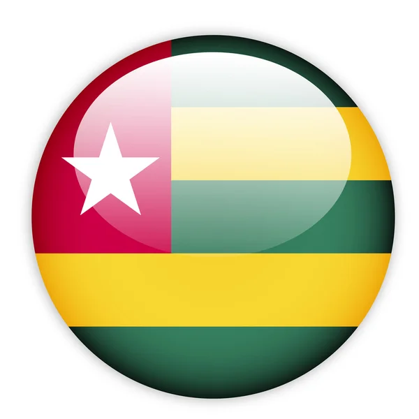 Togo flag button — Stock Vector
