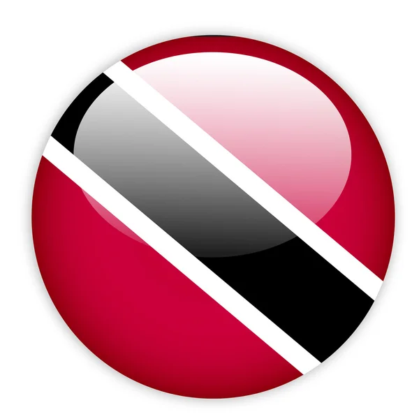 Trinidad és tobago zászló gomb — Stock Vector