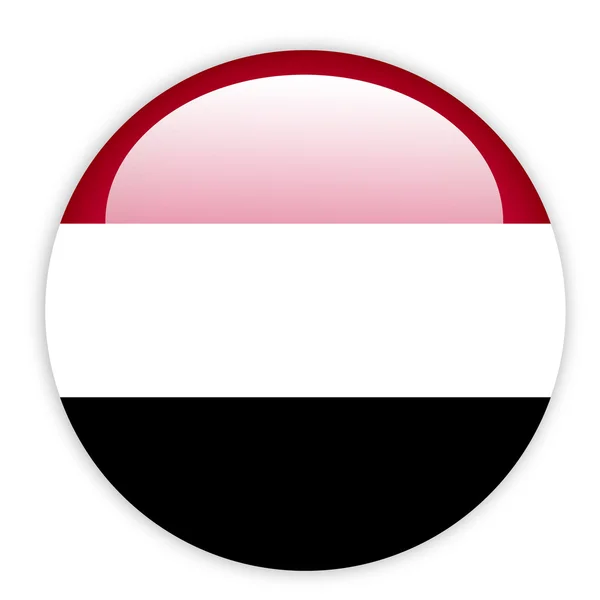 Buutón bandera de Yemen — Vector de stock
