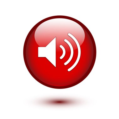 hoparlör simgesi üzerinde kırmızı