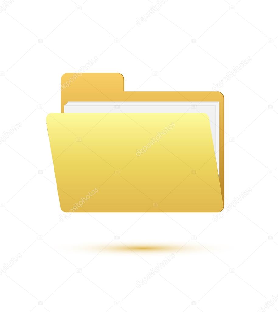 Folder icon with paper