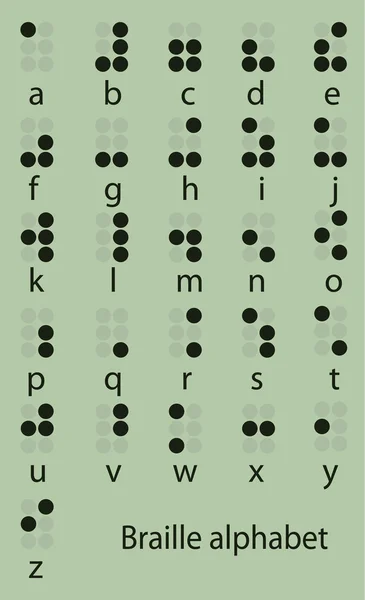 Conjunto de braille gris — Vector de stock