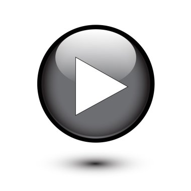 simge siyah düğme oynamak